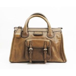 Chloe Edith Tote Bag Brown